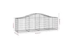 vidaXL 3145607 Arched Gabion Baskets 11 Pcs 200x50x60/80cm Galvanised Iron vidaXL 3145607 Arched Gabion Baskets 11 Pcs 200x50x60/80cm Galvanised Iron