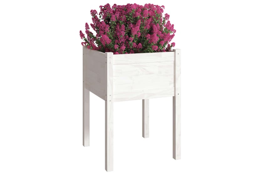 vidaXL 810801 Garden Planter White 50x50x70cm Solid Pinewood vidaXL 810801 Garden Planter White 50x50x70cm Solid Pinewood