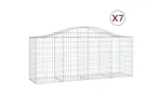 vidaXL 3145624 Arched Gabion Baskets 7 Pcs 200x50x80/100cm Galvanised Iron vidaXL 3145624 Arched Gabion Baskets 7 Pcs 200x50x80/100cm Galvanised Iron