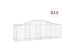 vidaXL 3145611 Arched Gabion Baskets 15 Pcs 200x50x60/80cm Galvanised Iron vidaXL 3145611 Arched Gabion Baskets 15 Pcs 200x50x60/80cm Galvanised Iron
