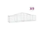 vidaXL 3145584 Arched Gabion Baskets 9 Pcs 200x50x40/60cm Galvanised Iron vidaXL 3145584 Arched Gabion Baskets 9 Pcs 200x50x40/60cm Galvanised Iron