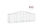 vidaXL 3145608 Arched Gabion Baskets 12 Pcs 200x50x60/80cm Galvanised Iron vidaXL 3145608 Arched Gabion Baskets 12 Pcs 200x50x60/80cm Galvanised Iron