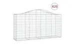 vidaXL 3145655 Arched Gabion Baskets 20 Pcs 200x50x100/120cm Galvanised Iron vidaXL 3145655 Arched Gabion Baskets 20 Pcs 200x50x100/120cm Galvanised Iron