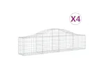 vidaXL 3145369 Arched Gabion Baskets 4 Pcs 200x30x40/60cm Galvanised Iron vidaXL 3145369 Arched Gabion Baskets 4 Pcs 200x30x40/60cm Galvanised Iron