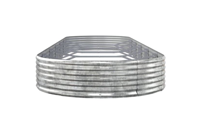 vidaXL 319047 Garden Raised Bed Powder-coated Steel 523x140x36cm Silver vidaXL 319047 Garden Raised Bed Powder-coated Steel 523x140x36cm Silver