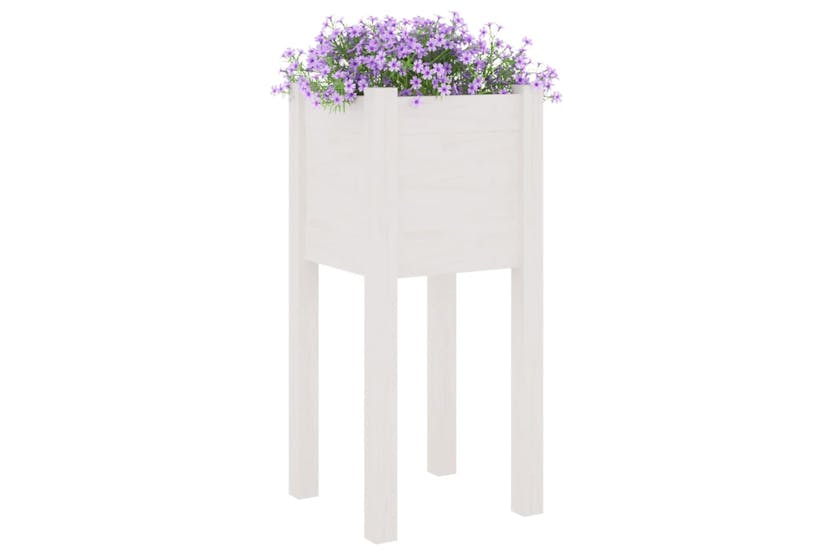 vidaXL 810781 Garden Planter White 31x31x70cm Solid Pinewood vidaXL 810781 Garden Planter White 31x31x70cm Solid Pinewood
