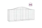 vidaXL 3145623 Arched Gabion Baskets 6 Pcs 200x50x80/100cm Galvanised Iron vidaXL 3145623 Arched Gabion Baskets 6 Pcs 200x50x80/100cm Galvanised Iron