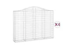 vidaXL 3145474 Arched Gabion Baskets 4 Pcs 200x30x140/160cm Galvanised Iron vidaXL 3145474 Arched Gabion Baskets 4 Pcs 200x30x140/160cm Galvanised Iron