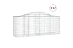 vidaXL 3145629 Arched Gabion Baskets 12 Pcs 200x50x80/100cm Galvanised Iron vidaXL 3145629 Arched Gabion Baskets 12 Pcs 200x50x80/100cm Galvanised Iron