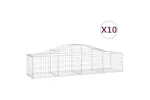 vidaXL 3145585 Arched Gabion Baskets 10 Pcs 200x50x40/60cm Galvanised Iron vidaXL 3145585 Arched Gabion Baskets 10 Pcs 200x50x40/60cm Galvanised Iron