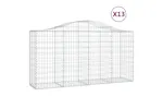 vidaXL 3145651 Arched Gabion Baskets 13 Pcs 200x50x100/120cm Galvanised Iron vidaXL 3145651 Arched Gabion Baskets 13 Pcs 200x50x100/120cm Galvanised Iron