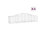 vidaXL 3145579 Arched Gabion Baskets 4 Pcs 200x50x40/60cm Galvanised Iron vidaXL 3145579 Arched Gabion Baskets 4 Pcs 200x50x40/60cm Galvanised Iron