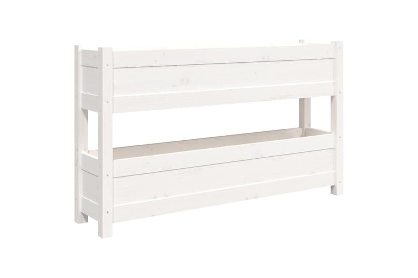 vidaXL 823928 Planter White 112x25x66cm Solid Wood Pine vidaXL 823928 Planter White 112x25x66cm Solid Wood Pine