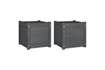vidaXL 810539 Garden Planters 2 Pcs Grey 40x40x40cm Solid Pinewood vidaXL 810539 Garden Planters 2 Pcs Grey 40x40x40cm Solid Pinewood