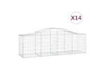 vidaXL 3145610 Arched Gabion Baskets 14 Pcs 200x50x60/80cm Galvanised Iron vidaXL 3145610 Arched Gabion Baskets 14 Pcs 200x50x60/80cm Galvanised Iron