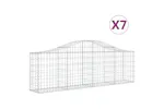 vidaXL 3145393 Arched Gabion Baskets 7 Pcs 200x30x60/80cm Galvanised Iron vidaXL 3145393 Arched Gabion Baskets 7 Pcs 200x30x60/80cm Galvanised Iron