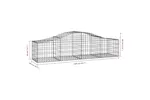 vidaXL 3145579 Arched Gabion Baskets 4 Pcs 200x50x40/60cm Galvanised Iron vidaXL 3145579 Arched Gabion Baskets 4 Pcs 200x50x40/60cm Galvanised Iron