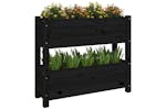 vidaXL 823945 Planter Black 77x25x66cm Solid Wood Pine vidaXL 823945 Planter Black 77x25x66cm Solid Wood Pine