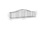 vidaXL 3145578 Arched Gabion Baskets 3 Pcs 200x50x40/60cm Galvanised Iron vidaXL 3145578 Arched Gabion Baskets 3 Pcs 200x50x40/60cm Galvanised Iron