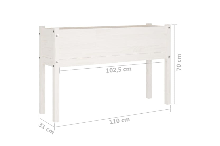 vidaXL 810832 Garden Planters 2 Pcs White 110x31x70cm Solid Pinewood vidaXL 810832 Garden Planters 2 Pcs White 110x31x70cm Solid Pinewood