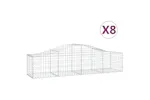 vidaXL 3145583 Arched Gabion Baskets 8 Pcs 200x50x40/60cm Galvanised Iron vidaXL 3145583 Arched Gabion Baskets 8 Pcs 200x50x40/60cm Galvanised Iron