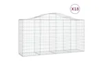 vidaXL 3145654 Arched Gabion Baskets 18 Pcs 200x50x100/120cm Galvanised Iron vidaXL 3145654 Arched Gabion Baskets 18 Pcs 200x50x100/120cm Galvanised Iron