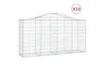 vidaXL 3145648 Arched Gabion Baskets 10 Pcs 200x50x100/120cm Galvanised Iron vidaXL 3145648 Arched Gabion Baskets 10 Pcs 200x50x100/120cm Galvanised Iron