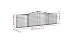 vidaXL 3146873 Arched Gabion Baskets 9 Pcs 400x30x100/120cm Galvanised Iron vidaXL 3146873 Arched Gabion Baskets 9 Pcs 400x30x100/120cm Galvanised Iron