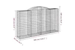 vidaXL 3146756 Arched Gabion Baskets 3 Pcs 300x50x160/180cm Galvanised Iron vidaXL 3146756 Arched Gabion Baskets 3 Pcs 300x50x160/180cm Galvanised Iron