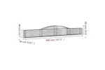 vidaXL 3146830 Arched Gabion Baskets 5 Pcs 400x30x40/60cm Galvanised Iron vidaXL 3146830 Arched Gabion Baskets 5 Pcs 400x30x40/60cm Galvanised Iron