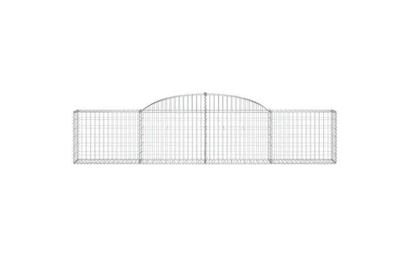 vidaXL 3146492 Arched Gabion Baskets 9 Pcs 300x30x60/80cm Galvanised Iron vidaXL 3146492 Arched Gabion Baskets 9 Pcs 300x30x60/80cm Galvanised Iron