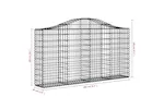 vidaXL 3145432 Arched Gabion Baskets 4 Pcs 200x30x100/120cm Galvanised Iron vidaXL 3145432 Arched Gabion Baskets 4 Pcs 200x30x100/120cm Galvanised Iron
