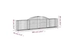 vidaXL 3146492 Arched Gabion Baskets 9 Pcs 300x30x60/80cm Galvanised Iron vidaXL 3146492 Arched Gabion Baskets 9 Pcs 300x30x60/80cm Galvanised Iron