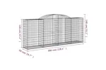 vidaXL 3146724 Arched Gabion Baskets 7 Pcs 300x50x120/140cm Galvanised Iron vidaXL 3146724 Arched Gabion Baskets 7 Pcs 300x50x120/140cm Galvanised Iron