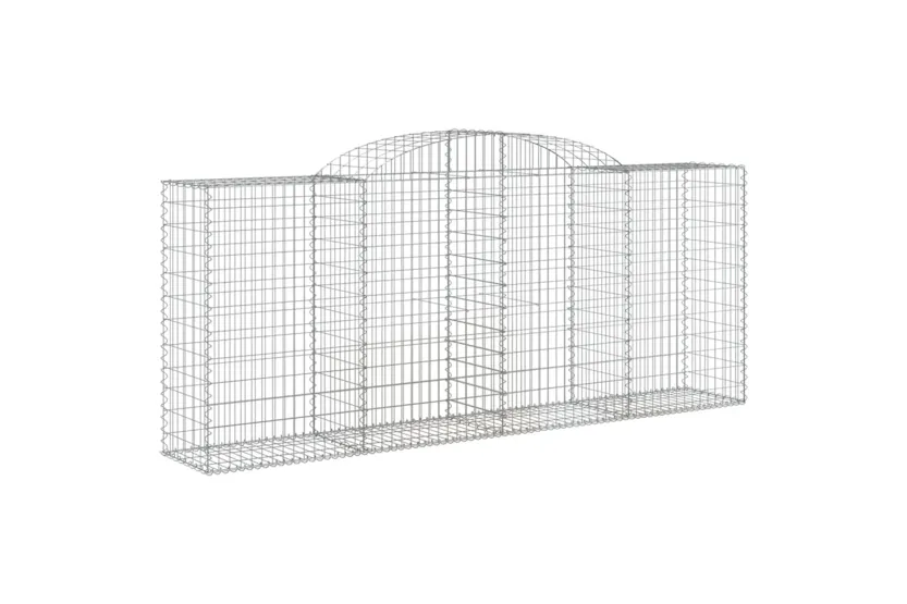 vidaXL 3146724 Arched Gabion Baskets 7 Pcs 300x50x120/140cm Galvanised Iron vidaXL 3146724 Arched Gabion Baskets 7 Pcs 300x50x120/140cm Galvanised Iron