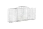 vidaXL 3146719 Arched Gabion Baskets 2 Pcs 300x50x120/140cm Galvanised Iron vidaXL 3146719 Arched Gabion Baskets 2 Pcs 300x50x120/140cm Galvanised Iron