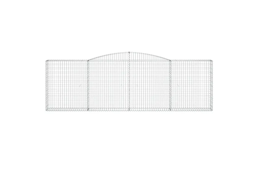 vidaXL 3146879 Arched Gabion Baskets 2 Pcs 400x30x120/140cm Galvanised Iron vidaXL 3146879 Arched Gabion Baskets 2 Pcs 400x30x120/140cm Galvanised Iron