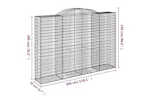 vidaXL 3146791 Arched Gabion Baskets 2 Pcs 300x50x200/220cm Galvanised Iron vidaXL 3146791 Arched Gabion Baskets 2 Pcs 300x50x200/220cm Galvanised Iron