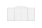 vidaXL 3146558 Arched Gabion Baskets 3 Pcs 300x30x140/160cm Galvanised Iron vidaXL 3146558 Arched Gabion Baskets 3 Pcs 300x30x140/160cm Galvanised Iron