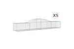 vidaXL 3146650 Arched Gabion Baskets 5 Pcs 300x50x40/60cm Galvanised Iron vidaXL 3146650 Arched Gabion Baskets 5 Pcs 300x50x40/60cm Galvanised Iron