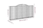 vidaXL 3146558 Arched Gabion Baskets 3 Pcs 300x30x140/160cm Galvanised Iron vidaXL 3146558 Arched Gabion Baskets 3 Pcs 300x30x140/160cm Galvanised Iron