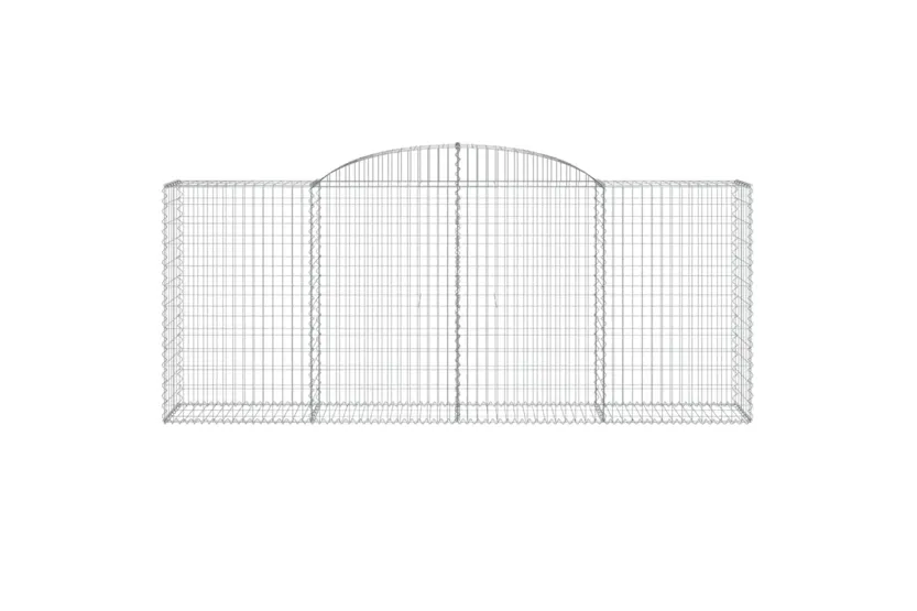 vidaXL 3146722 Arched Gabion Baskets 5 Pcs 300x50x120/140cm Galvanised Iron vidaXL 3146722 Arched Gabion Baskets 5 Pcs 300x50x120/140cm Galvanised Iron