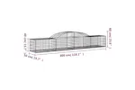 vidaXL 3146653 Arched Gabion Baskets 8 Pcs 300x50x40/60cm Galvanised Iron vidaXL 3146653 Arched Gabion Baskets 8 Pcs 300x50x40/60cm Galvanised Iron