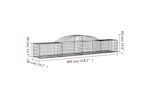 vidaXL 3146648 Arched Gabion Baskets 3 Pcs 300x50x40/60cm Galvanised Iron vidaXL 3146648 Arched Gabion Baskets 3 Pcs 300x50x40/60cm Galvanised Iron
