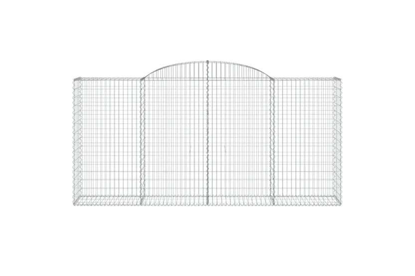 vidaXL 3146738 Arched Gabion Baskets 3 Pcs 300x50x140/160cm Galvanised Iron vidaXL 3146738 Arched Gabion Baskets 3 Pcs 300x50x140/160cm Galvanised Iron
