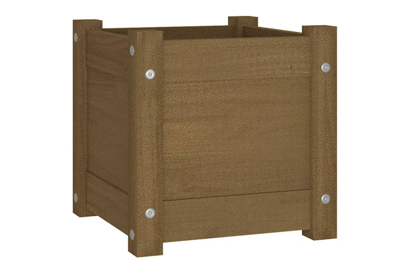 vidaXL 810529 Garden Planters 2 Pcs Honey Brown 31x31x31cm Solid Pinewood vidaXL 810529 Garden Planters 2 Pcs Honey Brown 31x31x31cm Solid Pinewood