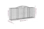 vidaXL 3146725 Arched Gabion Baskets 8 Pcs 300x50x120/140cm Galvanised Iron vidaXL 3146725 Arched Gabion Baskets 8 Pcs 300x50x120/140cm Galvanised Iron