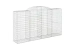 vidaXL 3146756 Arched Gabion Baskets 3 Pcs 300x50x160/180cm Galvanised Iron vidaXL 3146756 Arched Gabion Baskets 3 Pcs 300x50x160/180cm Galvanised Iron