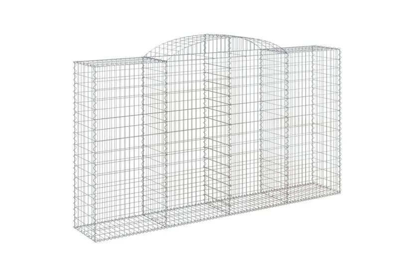 vidaXL 3146756 Arched Gabion Baskets 3 Pcs 300x50x160/180cm Galvanised Iron vidaXL 3146756 Arched Gabion Baskets 3 Pcs 300x50x160/180cm Galvanised Iron