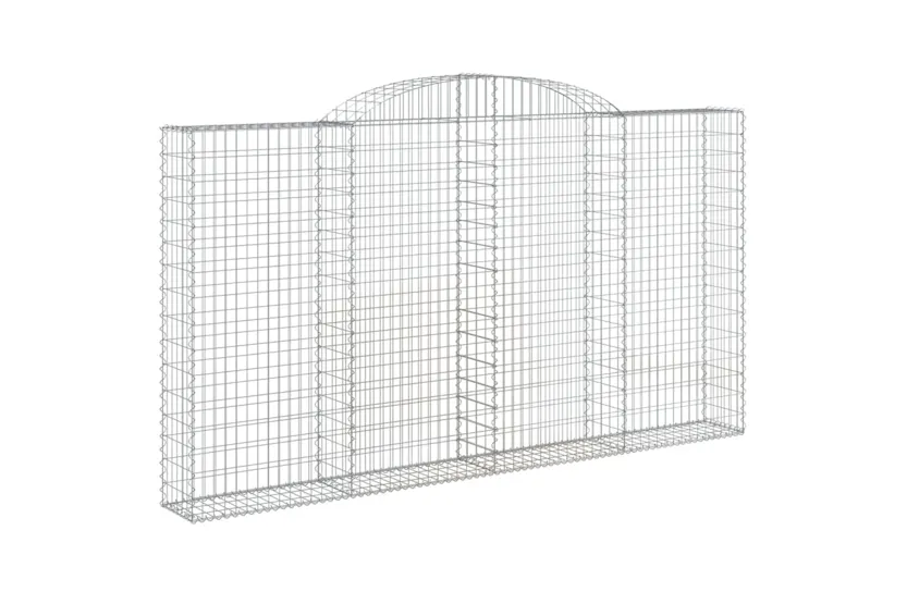 vidaXL 3146576 Arched Gabion Baskets 3 Pcs 300x30x160/180cm Galvanised Iron vidaXL 3146576 Arched Gabion Baskets 3 Pcs 300x30x160/180cm Galvanised Iron